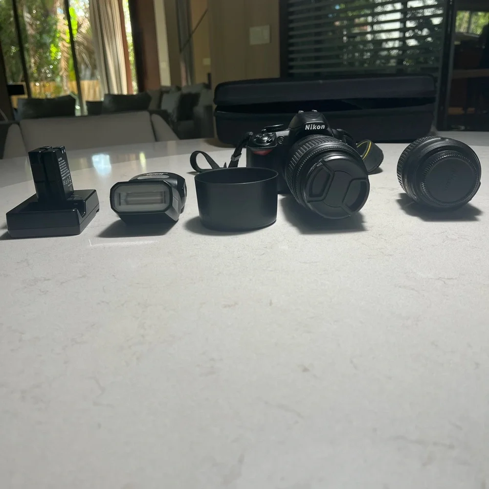 Nikon Black Digital Camera Kit with DSLR Body and Lenses
